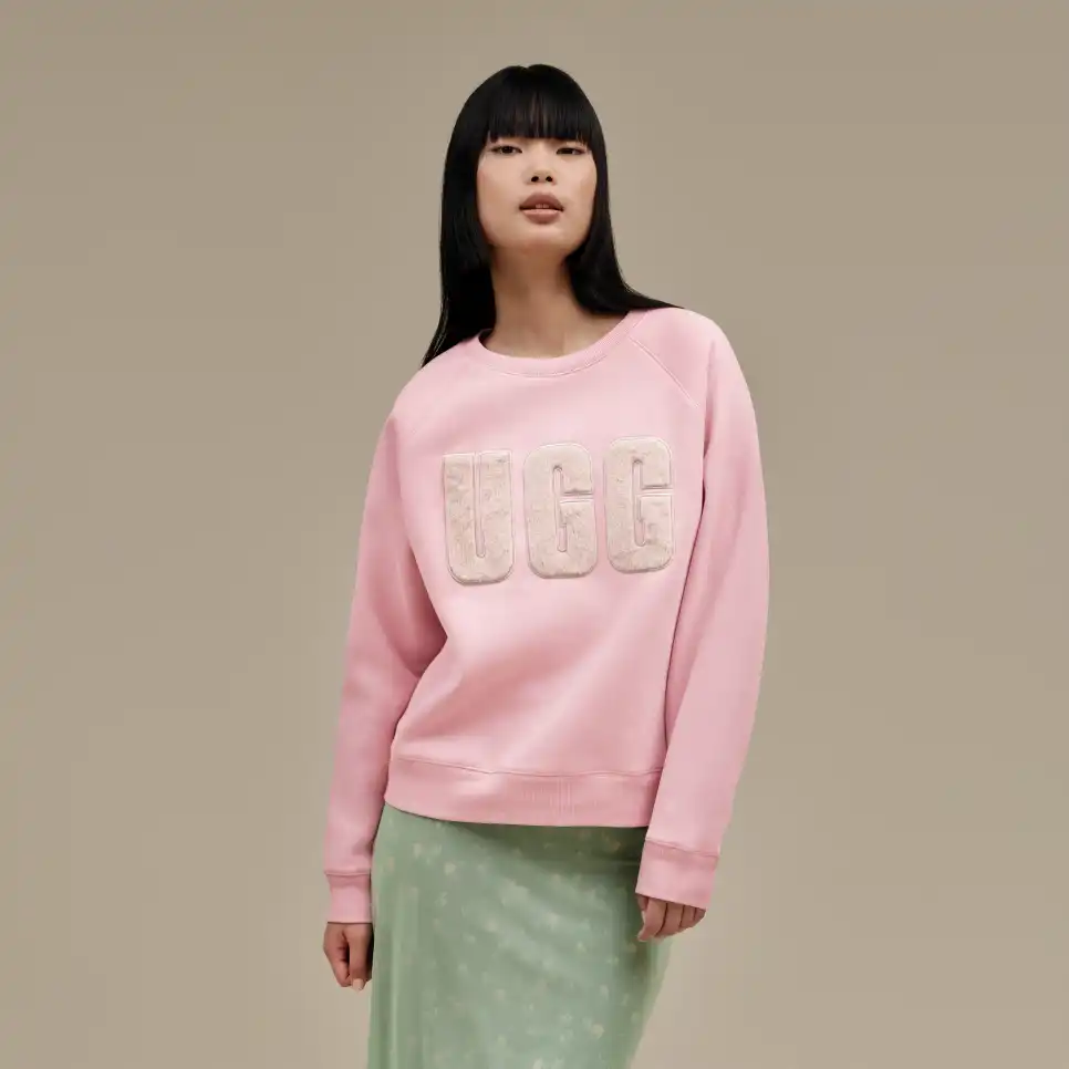 NEW 100% UGG Women's Madeline Fuzzy Logo Sweatshirt Soft